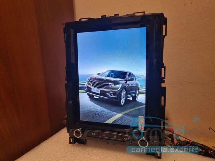 Магнитола для Renault Koleos 2 2016+ - Kuberg ZF-1057L-Q6 вертикальный монитор 10.4" в стиле "Тесла" на Android 11, Snapdragon, CarPlay, 4G SIM-слот
