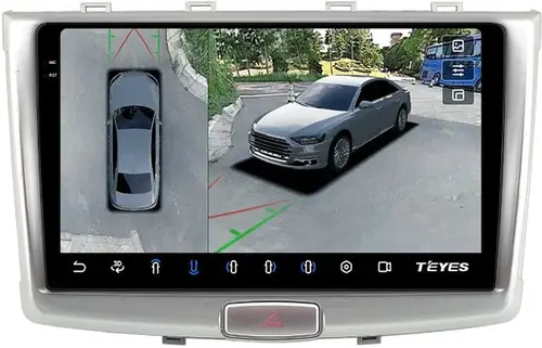 Магнитола для Haval H6 2015-2019 (рынок РФ) - Teyes CC3-2K-360 монитор 10.36" 2K QLED на Android 10, Быстрая, CarPlay, 4G SIM-слот, 4 камеры в комплекте