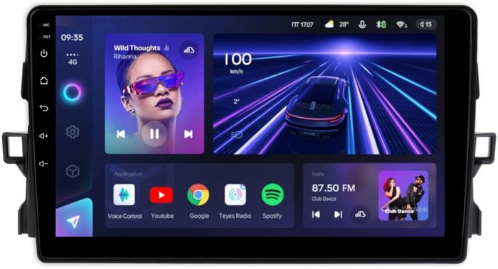 Магнитола для Toyota Auris 2006-2012 - Teyes CC3L на Android 10, CarPlay, 4G SIM-слот