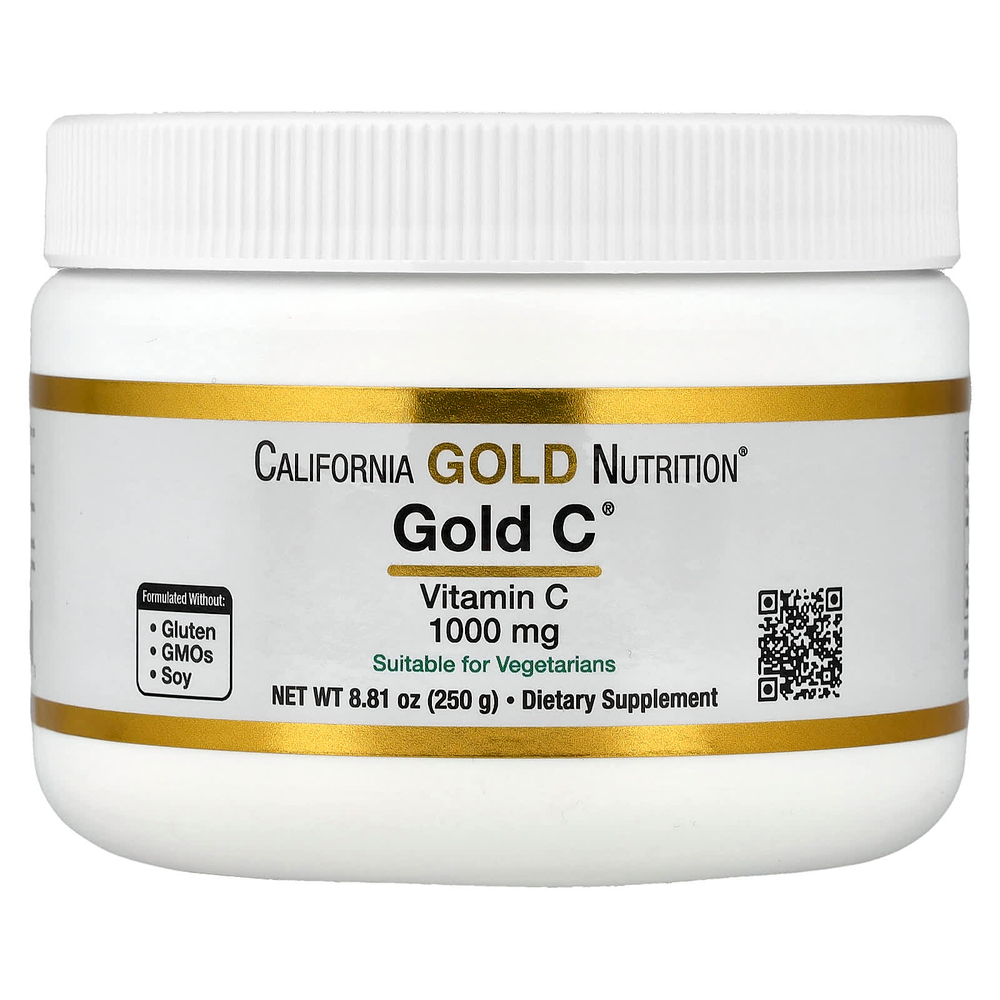 California Gold Nutrition, Gold C®, витамин C класса USP в порошке, 1000 мг, 250 г (8,81 унции)