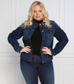 джинсовая куртка carola plus size Persona by Marina Rinaldi - темно-синий(7041062)
