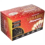 Гирлянда для улицы ЗАНАВЕС «Мерцание» ш2* в1,5 м 320 ламп LED, прозрач.пров,1 реж.,IP-54, Теплый белый, белый мерцает (возможность соединения)