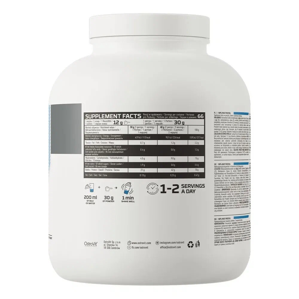 Протеин OstroVit 100% Whey Protein 2000 г бисквитный торт