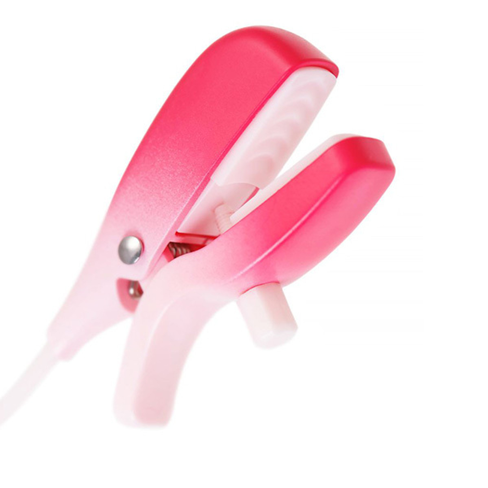 Розовый вибромассажер для сосков с управлением через приложение Lovense Gemini App Controlled Vibrating Nipple Clamps Clit Clamps LE-27