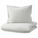 Комплект постельного белья IKEA BERGPALM (БЕРГПАЛМ), Двуспальный, Серый, 240x220, 50x80 см
