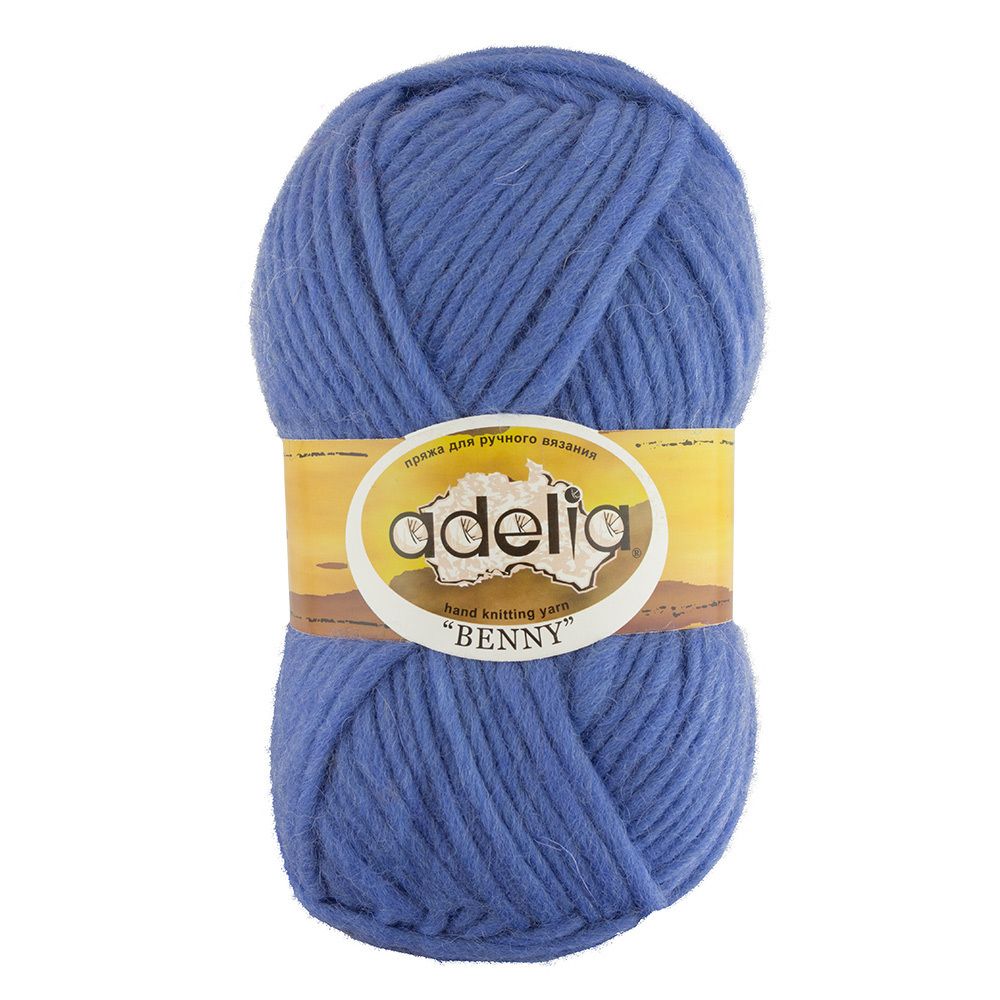 Пряжа Adelia Benny / уп.5 мот. по 100г, 96м, 733 св.синий Пряжа Adelia Benny / уп.5 мот. по 100г, 96м, 733 св.синий