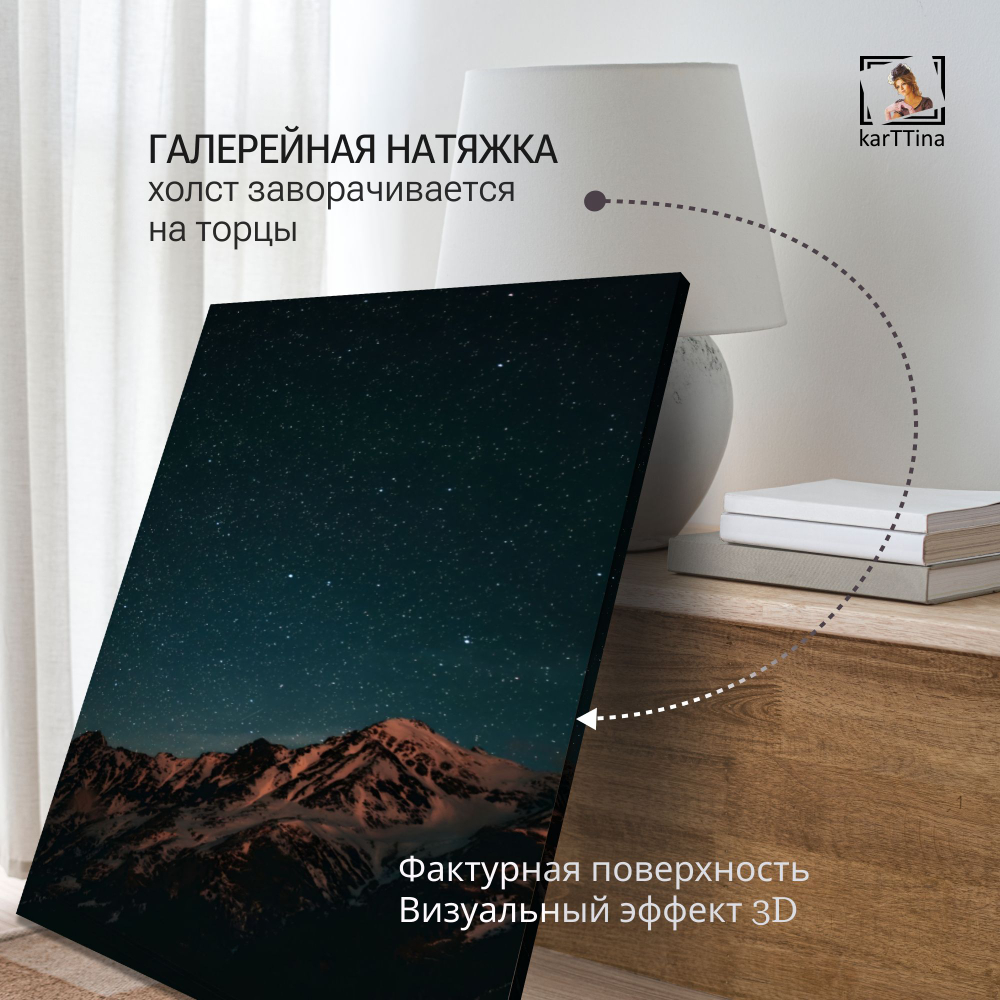 Картина на стену "Трещит костер" 50х70см 1шт.