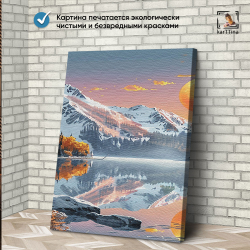 Картина karTTina "Золотой рассвет", 150 см х 70 см