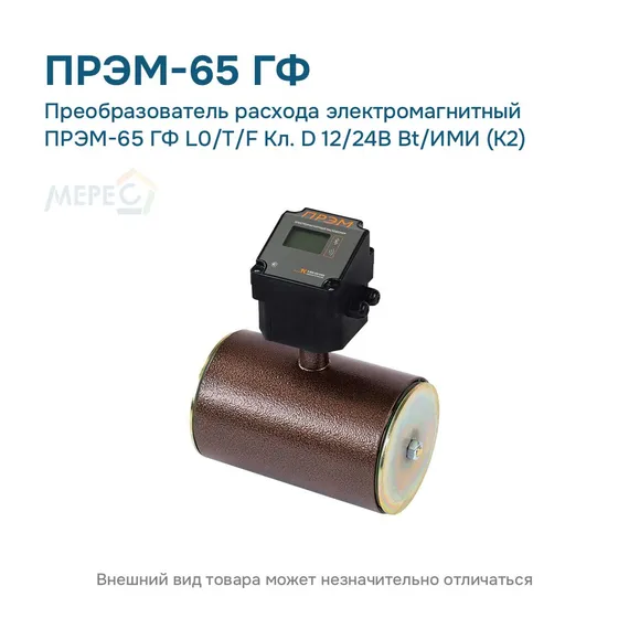 Преобразователь расхода электромагнитный ПРЭМ-65 ГФ L0/T/F Кл. D 12/24В Bt/ИМИ (К2)