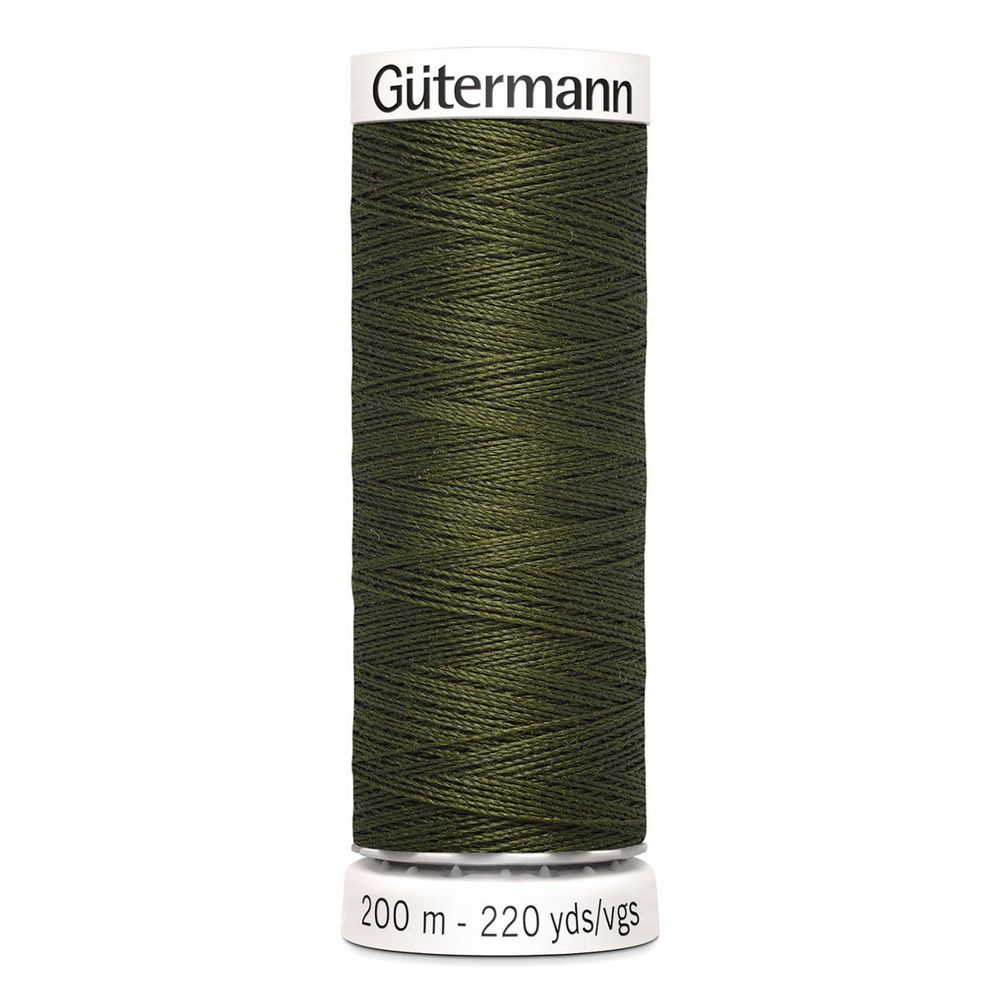 Нитки универсальные Gutermann Sew-all 100 (200 метров), 5 кат. | 399 серо-оливковый хаки