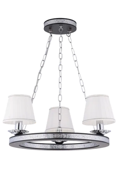Люстра подвесная Sfera Sveta 85649/3A WENGUE+CH, 3×40 Вт, хромированная и венге