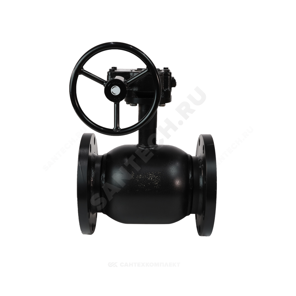 Кран шаровой сталь 09Г2С Ballomax КШТ 61.103 Ду 125 Ру16 фл L=325мм с редуктором BROEN КШТ 61.103.125.Р.16