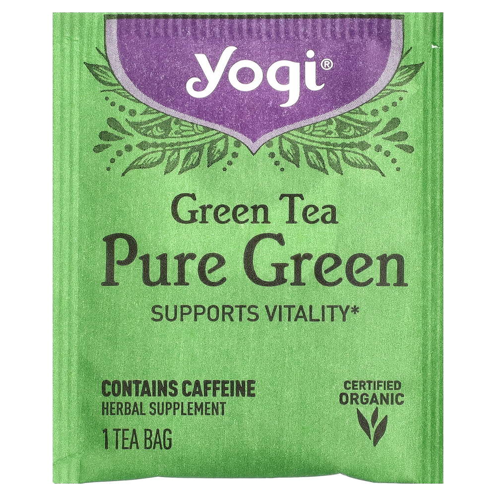 Yogi Tea, чистый зеленый чай, 16 чайных пакетиков, 31 г (1,09 унции)