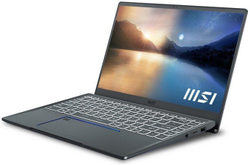 Ноутбук MSI Prestige 14 A11SCX-052RU Intel Core i7 1185G7, 3.0 GHz - 4.8 GHz, 32768 Mb, 14" UHD 3840x2160, 1000 Gb SSD, DVD нет, nVidia GeForce GTX 1650 4096 Mb, Windows 10 Home, серый, 1.29 кг, 9S7-14C412-052