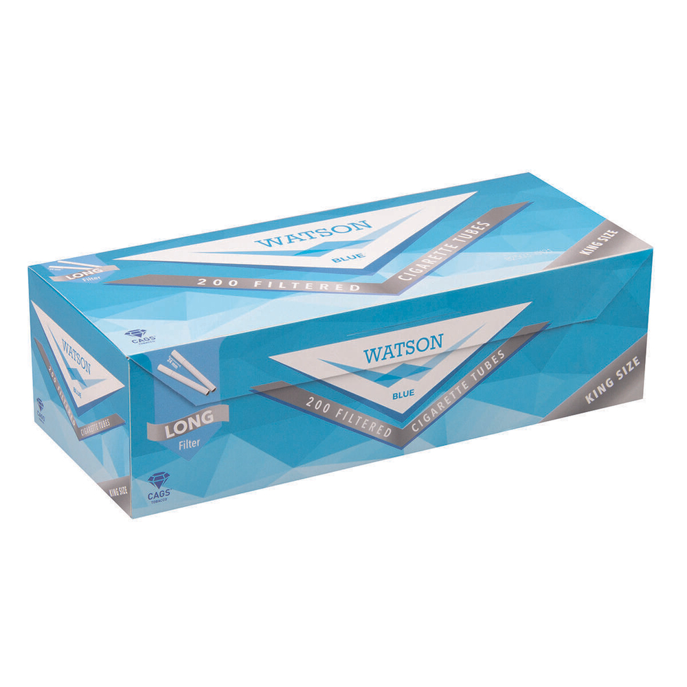 Гильзы для сигарет "Watson" Slim Blue Extra Long 24мм 200шт. Товар уцененный