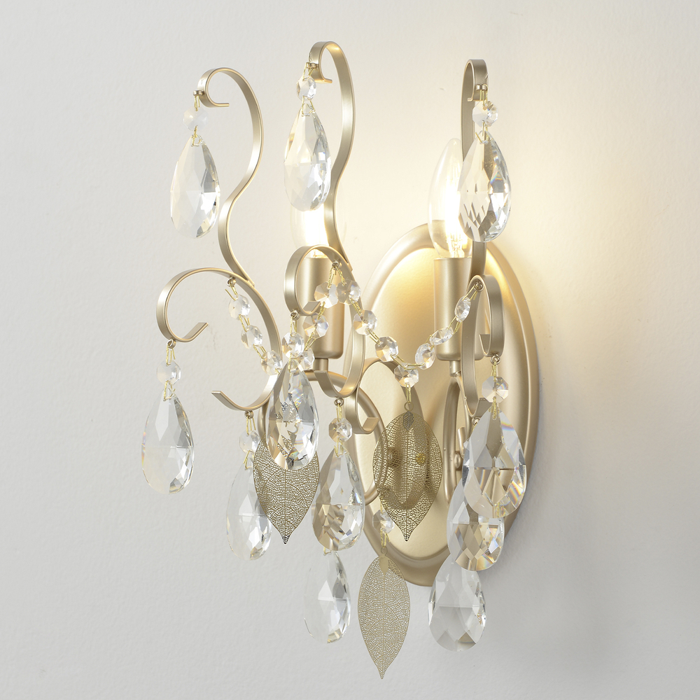 Настенный светильник Crystal Lux ESMIRALDA AP2 GOLD