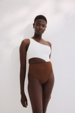 Слитный купальник High Leg на одно плечо — Светло-фиолетовый - H&M