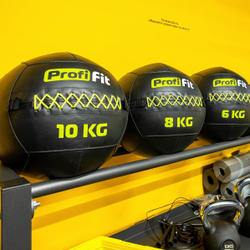 Медицинбол набивной (Wallball) PROFI-FIT 9 кг