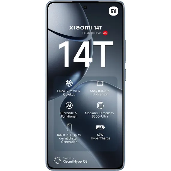 Смартфон Xiaomi 14T Pro 12 ГБ | 512 ГБ («Титановый Синий» | Titan Blue) (версия Global)