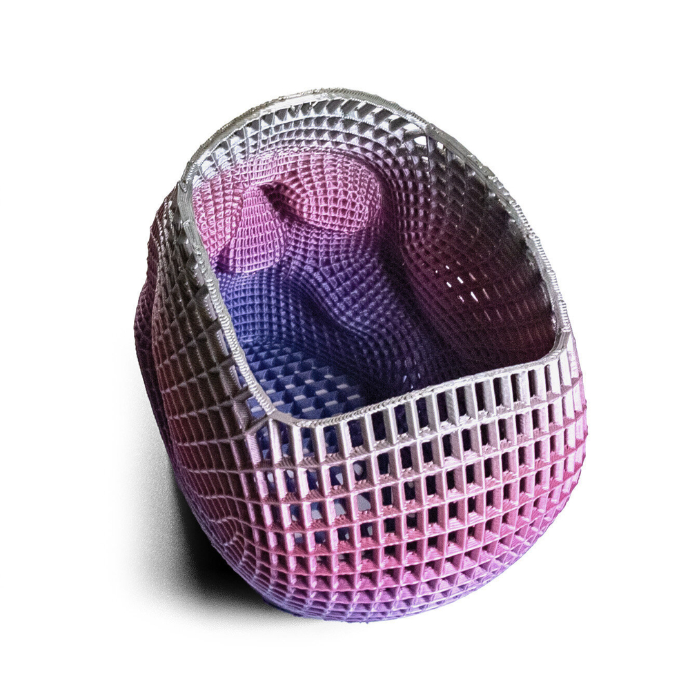 Подставка для карандашей, конфетница, 3D печать, череп-сетка, цветная