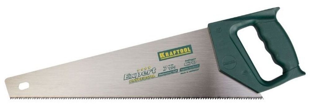 Ножовка универсальная KRAFTOOL 450мм, 7TPI, для всех видов материалов