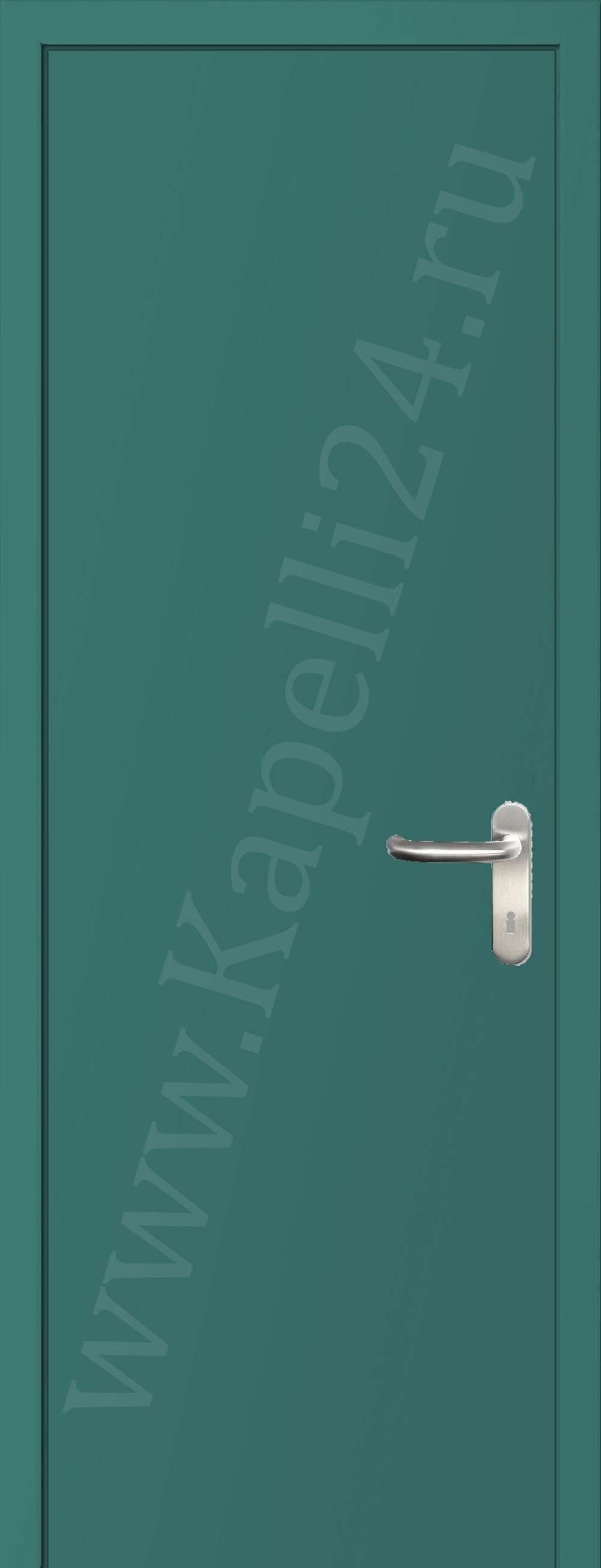Дверь влагостойкая пластиковая KAPELLI multicolor ДГ RAL 6033 Мятно-бирюзовый + коробка