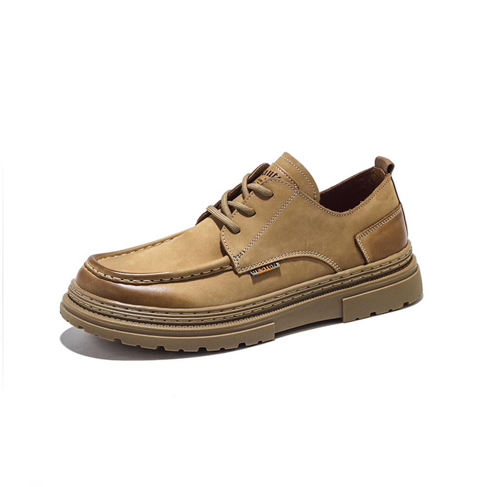 Hautton Jeans Top Grain Cow Leather Casual Leather Shoes Men"s