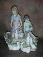 Статуэтка. Фарфор. Игра с утками в пруду. Lladro. Испания