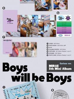 Альбом MIRAE - Boys will be Boys 5th Mini Album RANDOM Version