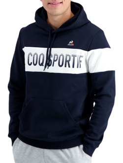 Мужская теннисная толстовка Le Coq Sportif BAH Hoody N°1 SS23 — sky captain/new optical
