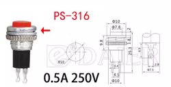 Кнопка PS - 316 зеленая
