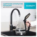 Чайник SCARLETT SC-EK27G103, 1,8 л, 1800 Вт, закрытый нагревательный элемент, стекло, черный