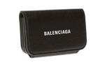 Balenciaga Cow Leather Card Holder Regular Women"s Black
