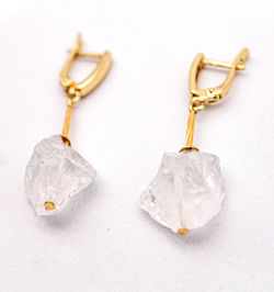 Серьги — горный хрусталь