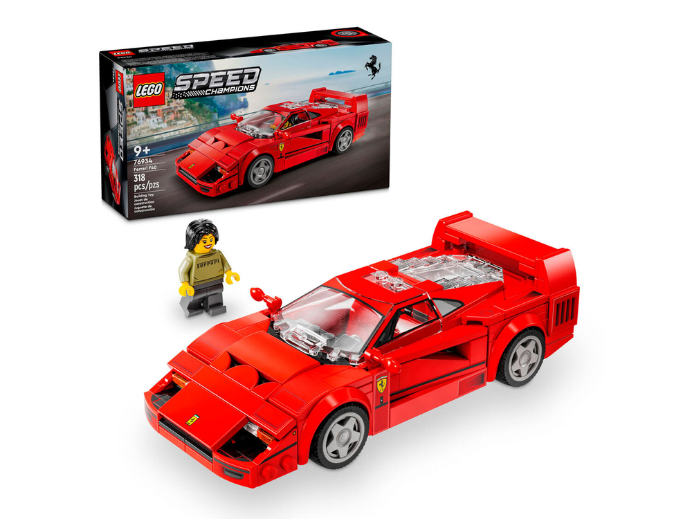 Конструктор Лего Спид Чемпионс гоночный болид Феррари LEGO Speed Champions Ferrari F40 Supercar 76934 - 318 деталей (9+)