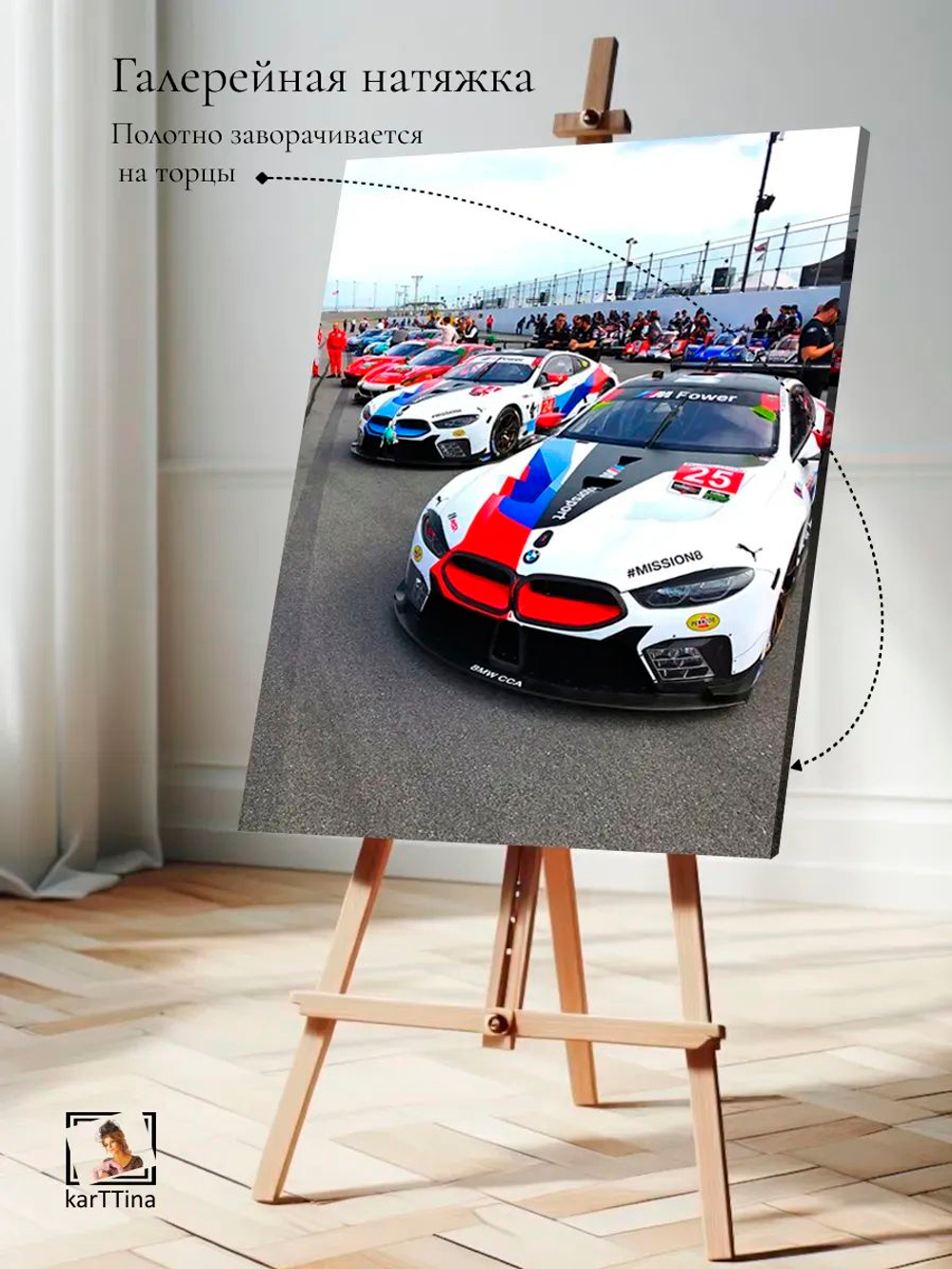 Картина "BMW M8 GTE", модульная 30х40см 1шт.