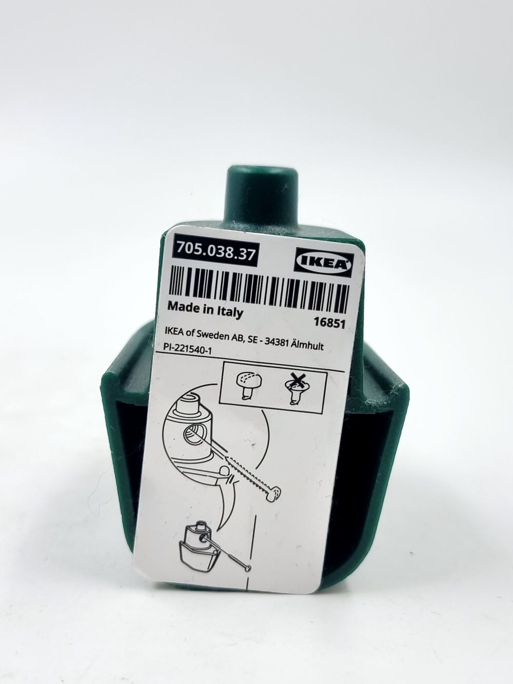 IKEA Крючок KNOPARE кораблик, зеленый 1шт (из Финляндии)