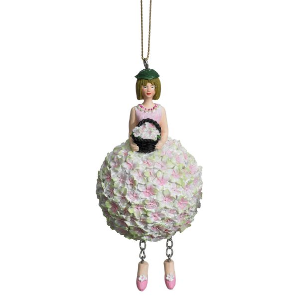 Фигурка декоративная Fiebiger Floristik: Blumenmädchen (цветочная фея) Гортензия l=11 см