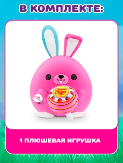 Большая мягкая игрушка Snackles Плюшевый Заяц с Чупа Чупсом