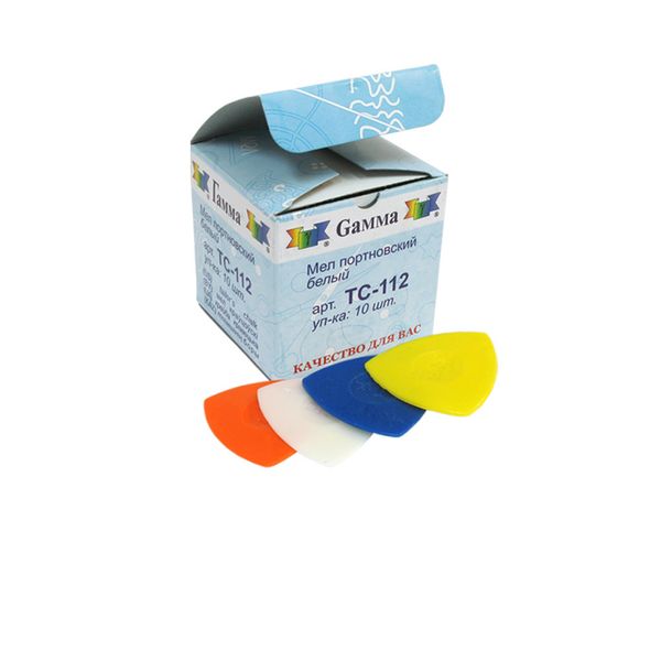 Мел портновский восковой, 10 шт, ассорти, Gamma TC-112