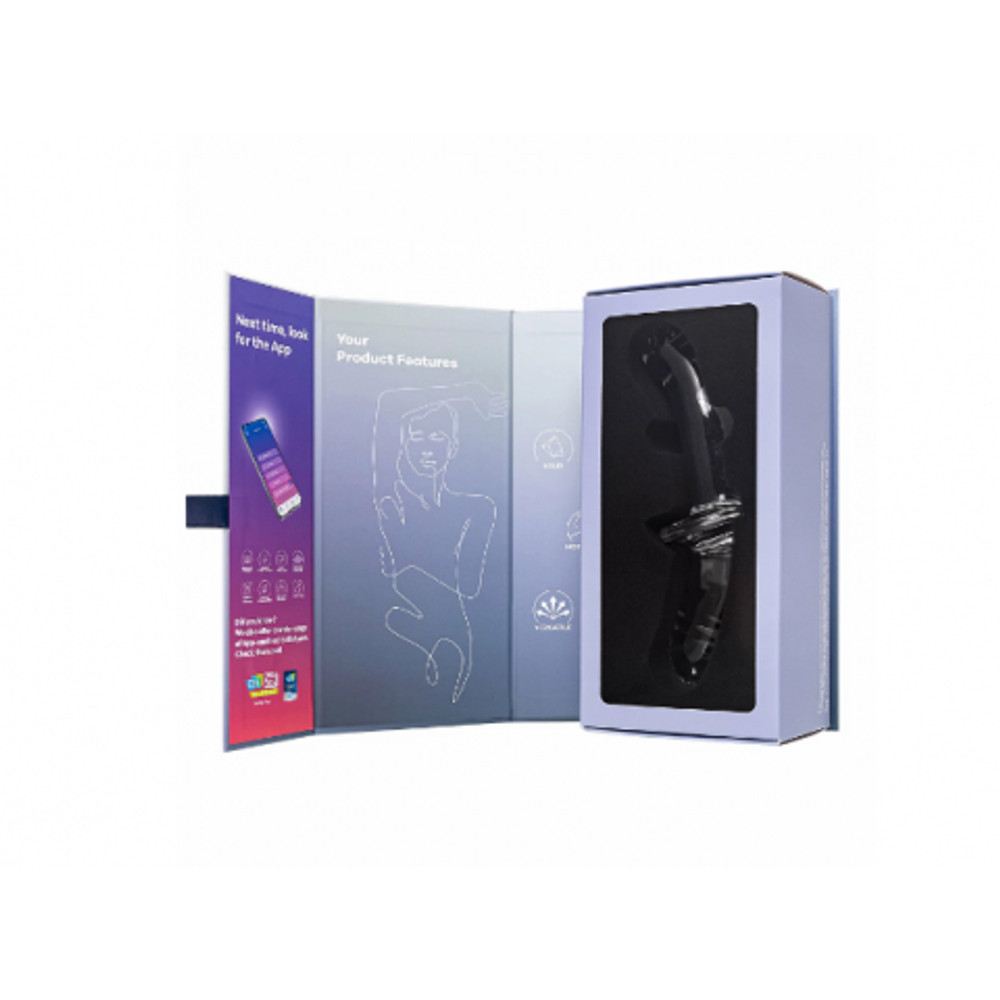 Стеклянный фаллоимитатор Satisfyer Double Crystal (20×5,5 см) прозрачный