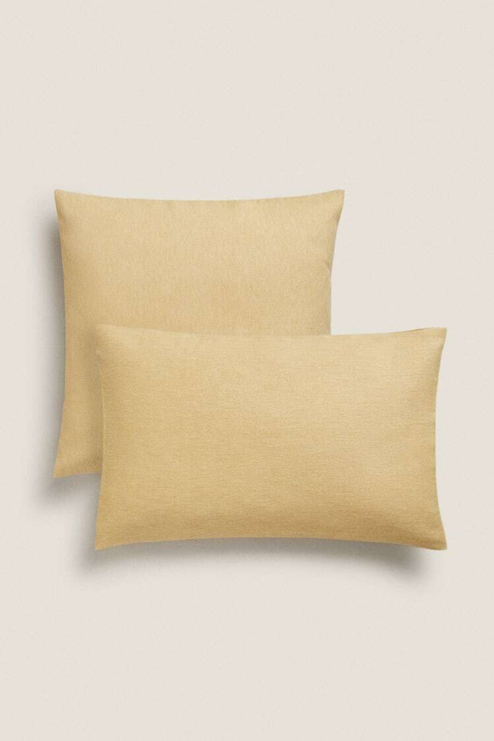 ZARA HOME ОДНОТОННЫЙ ЧЕХОЛ ДЛЯ ДЕКОРАТИВНОЙ ПОДУШКИ, ЖЕЛТЫЙ