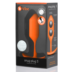 b-Vibe Snug Plug 3 - Анальная пробка для ношения