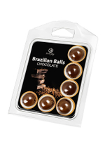 Набор из 6 шариков с массажным маслом Brazilian Balls с ароматом шоколада
