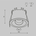 Встраиваемый светодиодный светильник Maytoni Dip T DL128-10W4K-B