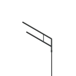 Кронштейн OXOR-SG2-1300x108-L1500 BLACK (Arlight, Сталь)