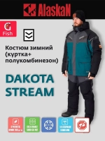 Костюм зимний Alaskan Dakota Stream XL зеленый/серый/черный (куртка+ полукомбинезон)
