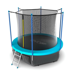 EVO JUMP Internal 10ft (Wave). Батут с внутренней сеткой и лестницей, диаметр 10ft (морская волна) + нижняя сеть