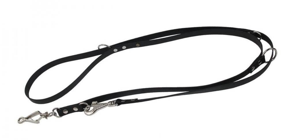 Поводок для собак Police Leash из материала BioThane, 180-225 см, черный