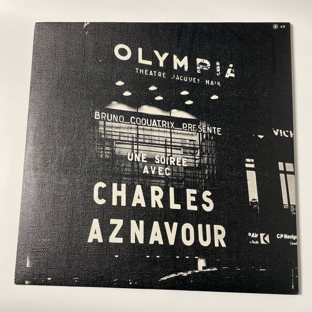 Винтажная виниловая пластинка LP Charles Aznavour Шарль Азнавур, Aznavour Chez Lui, A Paris (Франция 1973)